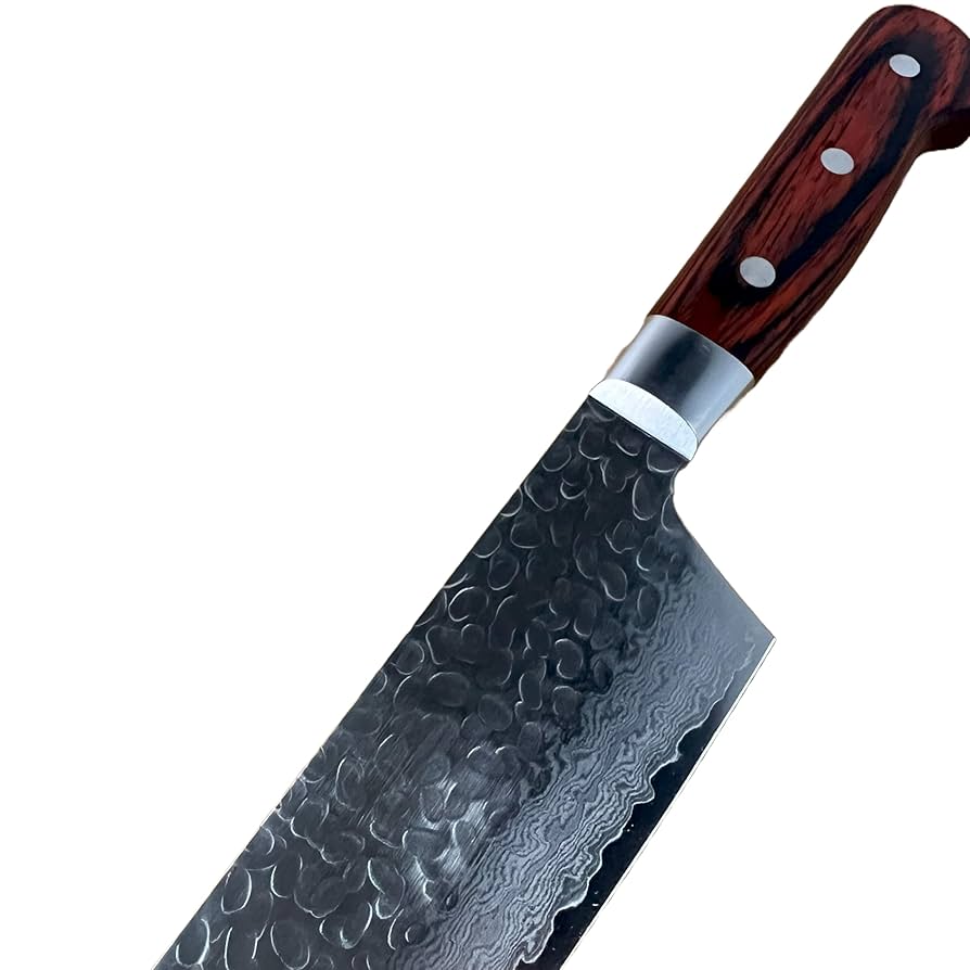 堺孝行 33層 槌目ダマスカスVG10 三徳 180mm Amazon | 堺孝行 V金10号ダマスカス33層鎚目三徳包丁 | 堺孝行